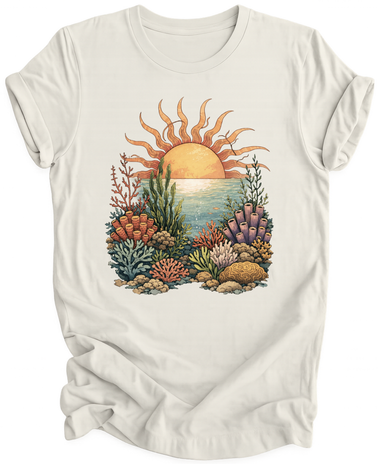 Sunset Coral Reef Unisex T-Shirt