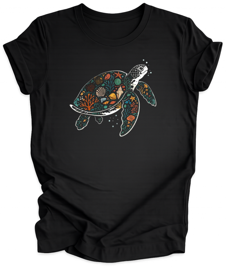 Ocean Mosaic Turtle Unisex T-Shirt